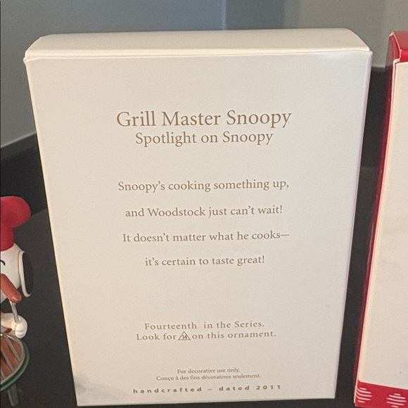 *2 Hallmark Snoopy Ornaments: Grill Master & Baker Snoopy Christmas Holiday Kids - Picture 6 of 8